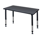 Regency Rectangular Activity Table, 48" x 30", Height Adjustable, Grey (MT4830GYAPBK)
