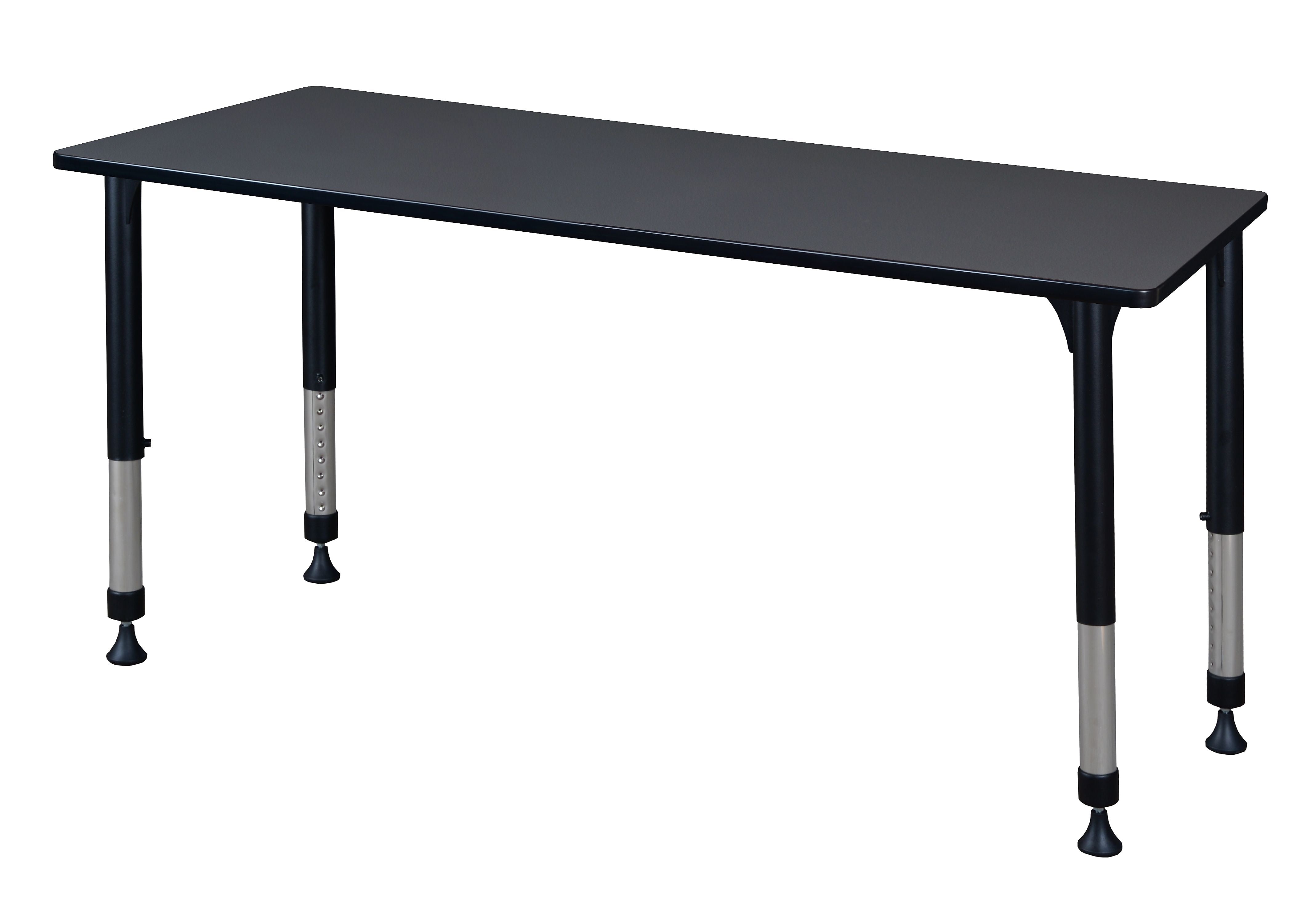 Regency Rectangular Activity Table, 60" x 30", Height Adjustable, Grey (MT6030GYAPBK)