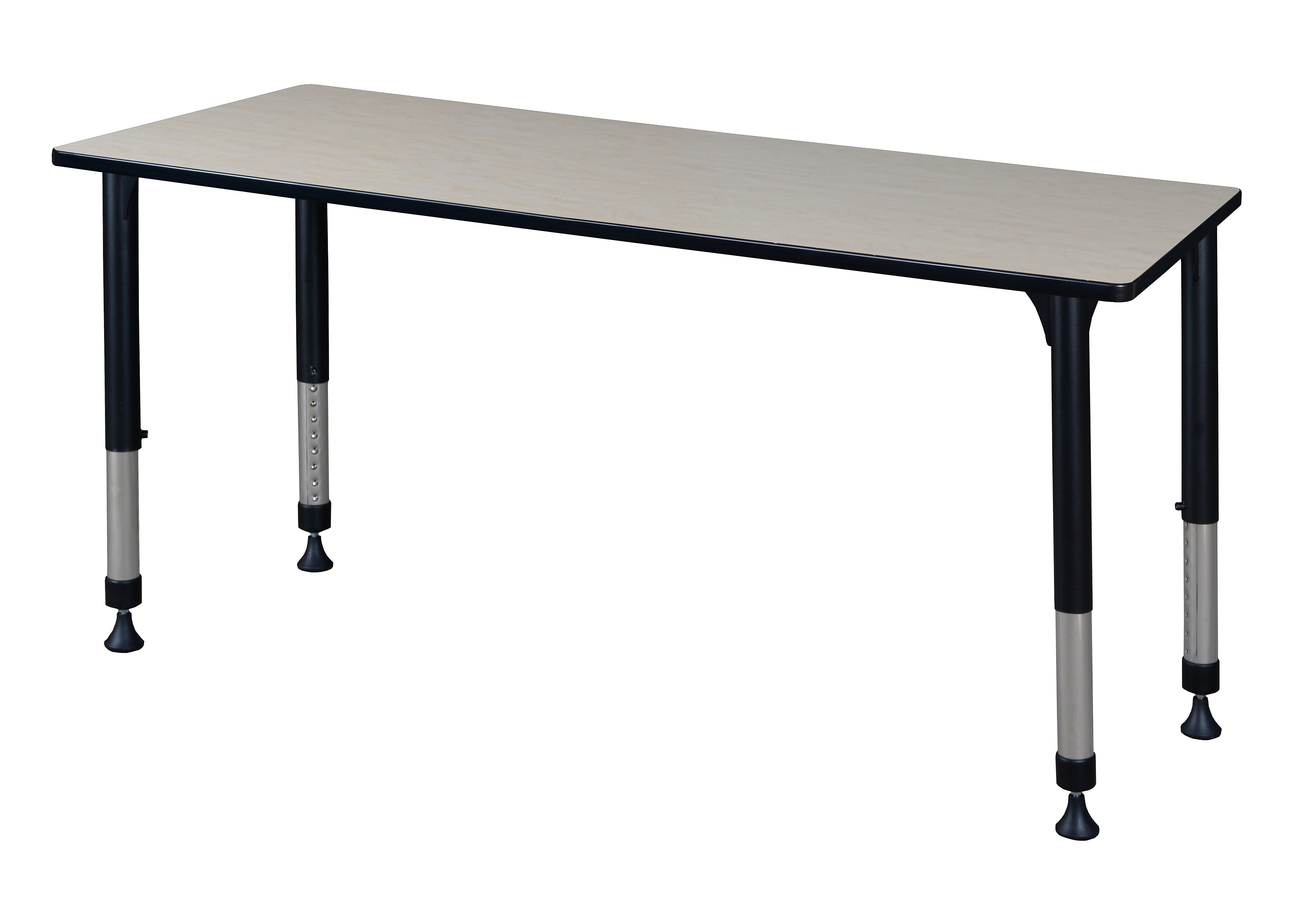 Regency Rectangular Activity Table, 66" x 30", Height Adjustable, Maple (MT6630PLAPBK)