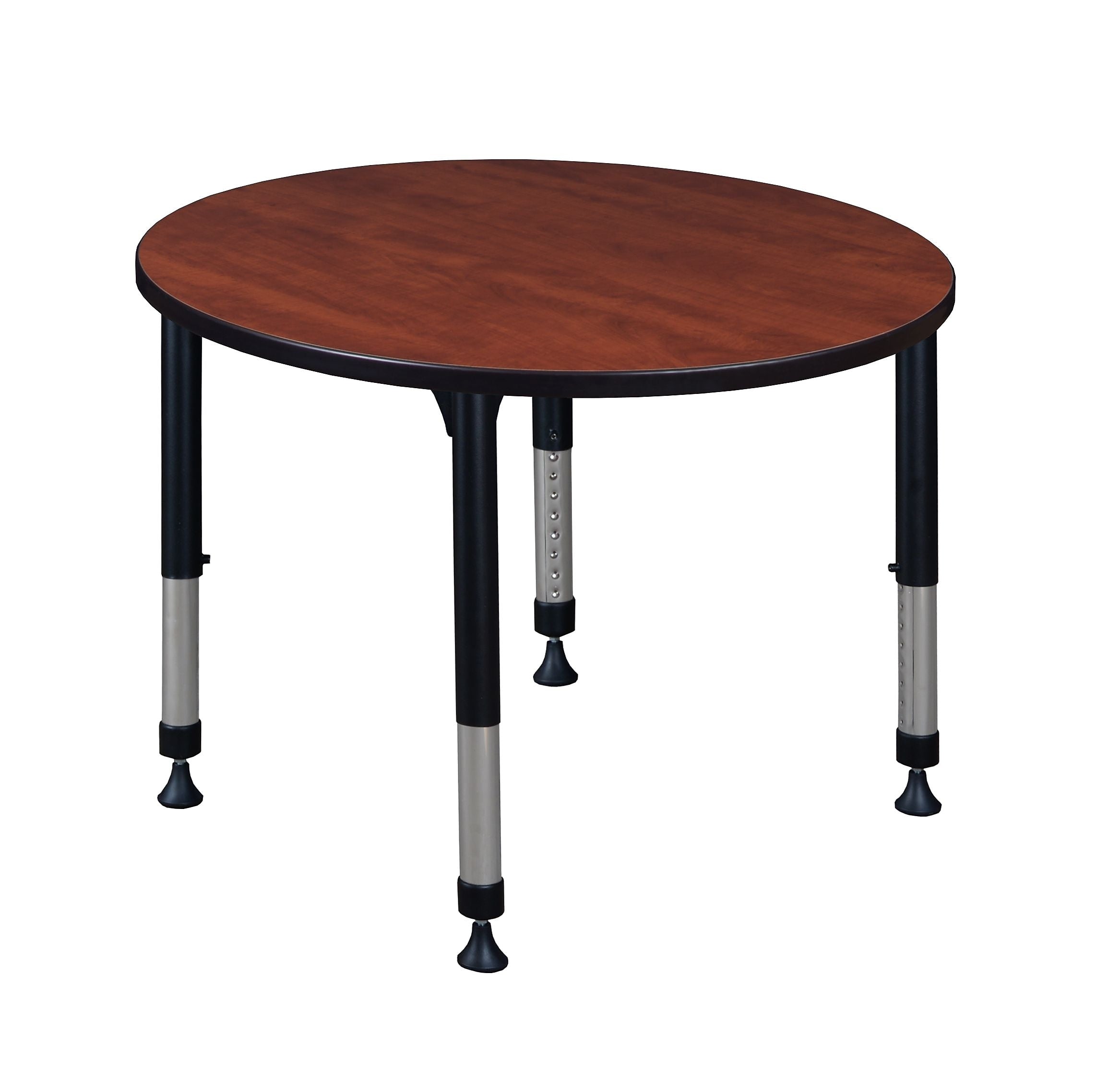 Regency Kee Adjustable 42" Round Activity Table, Height Adjustable, Cherry (TB42RNDCHAPBK)