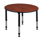 Regency Kee Adjustable 48" Round Activity Table, Height Adjustable, Cherry (TB48RNDCHAPBK)