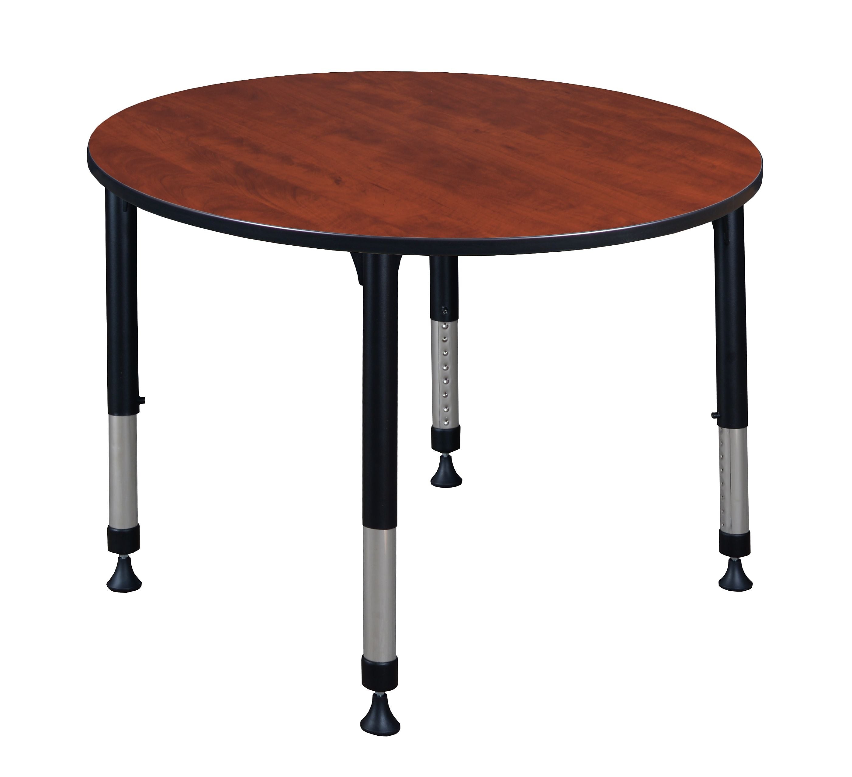 Regency Kee Adjustable 48" Round Activity Table, Height Adjustable, Cherry (TB48RNDCHAPBK)