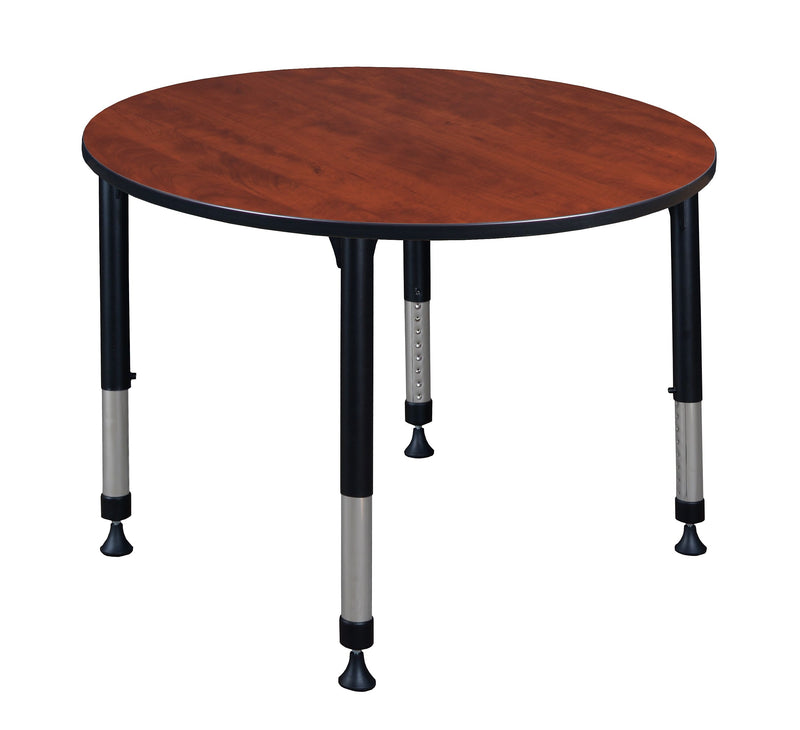 Regency Kee Adjustable 48" Round Activity Table, Height Adjustable, Cherry (TB48RNDCHAPBK)