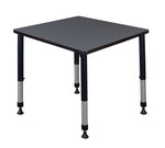 Regency Square Activity Table, 30" x 30", Height Adjustable, Grey (TB3030GYAPBK)