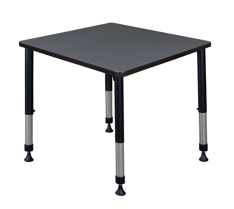 Regency Square Activity Table, 30" x 30", Height Adjustable, Grey (TB3030GYAPBK)
