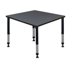 Regency Square Activity Table, 42" x 42", Height Adjustable, Grey (TB4242GYAPBK)