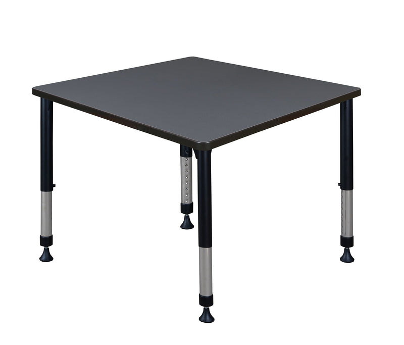 Regency Square Activity Table, 42" x 42", Height Adjustable, Grey (TB4242GYAPBK)