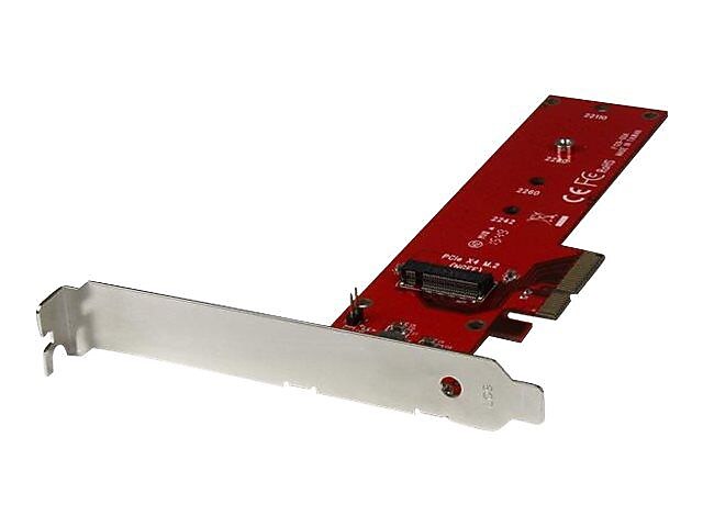 StarTech x4 PCI Express to M.2 PCIe SSD Adapter, Red (PEX4M2E1)