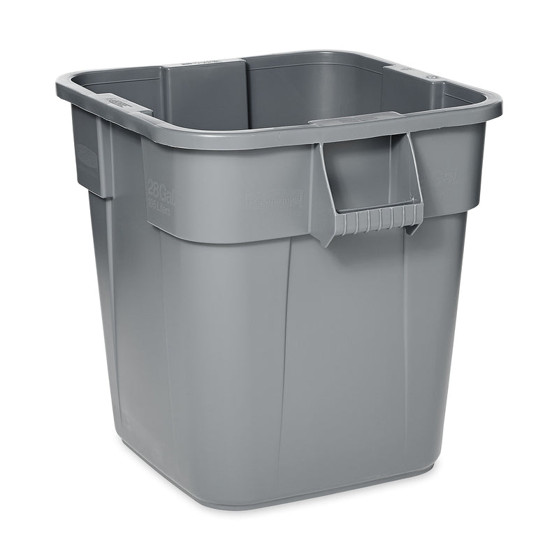Rubbermaid Brute Plastic Trash Can with no Lid, Gray, 28 gal.  (RCP352600GY)