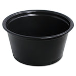 Dart Conex Complements Plastic Portion Cup, 2 Oz., Black, 125/bag, 20 Bags/carton