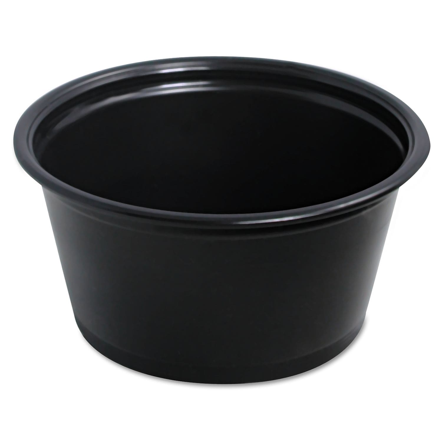 Dart Conex Complements Plastic Portion Cup, 2 Oz., Black, 125/bag, 20 Bags/carton