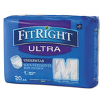 Medline Fitright Ultra Protective Underwear, Medium, 28-40" Waist, 20/pack, 4 Pack/ctn