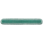 Rubbermaid HYGEN Dust Mop Heads With Fringe, Green, 60 in., Microfiber, Cut-End (RCPQ460GRE)