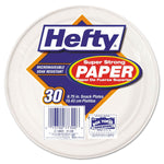 Hefty Super Strong Paper Dinnerware, 6 3/4" Plate, Bagasse, 30/pack, 12 Packs/carton