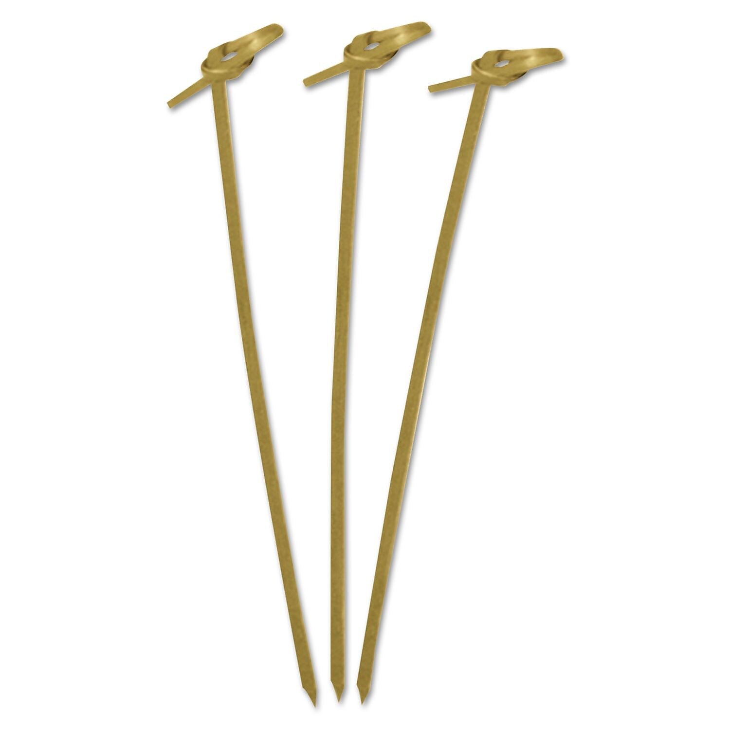 ROYAL PAPER PRODUCTS Knotted Bamboo Pick Olive Green 4"