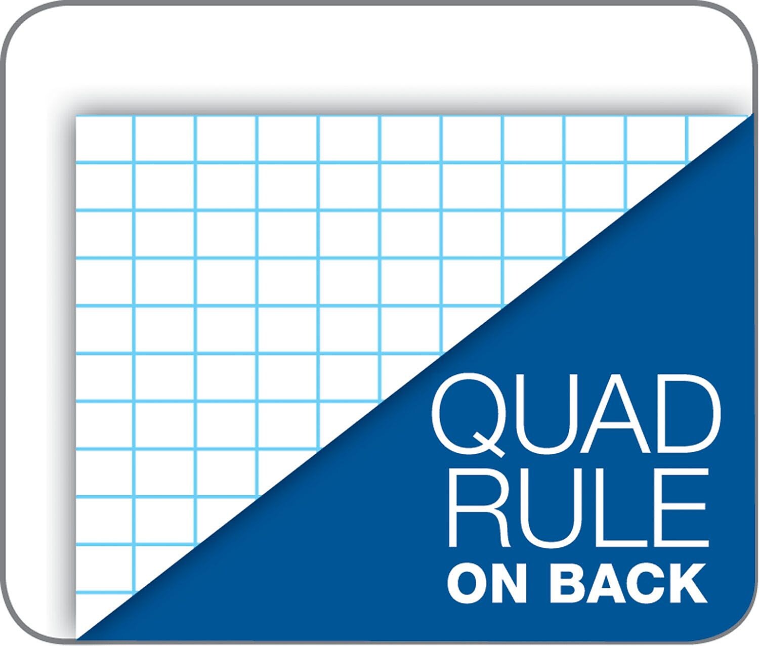 TOPS Graph Pad, 8.5" x 11", Quad Ruled, White, 50 Sheets/Pad (33051)