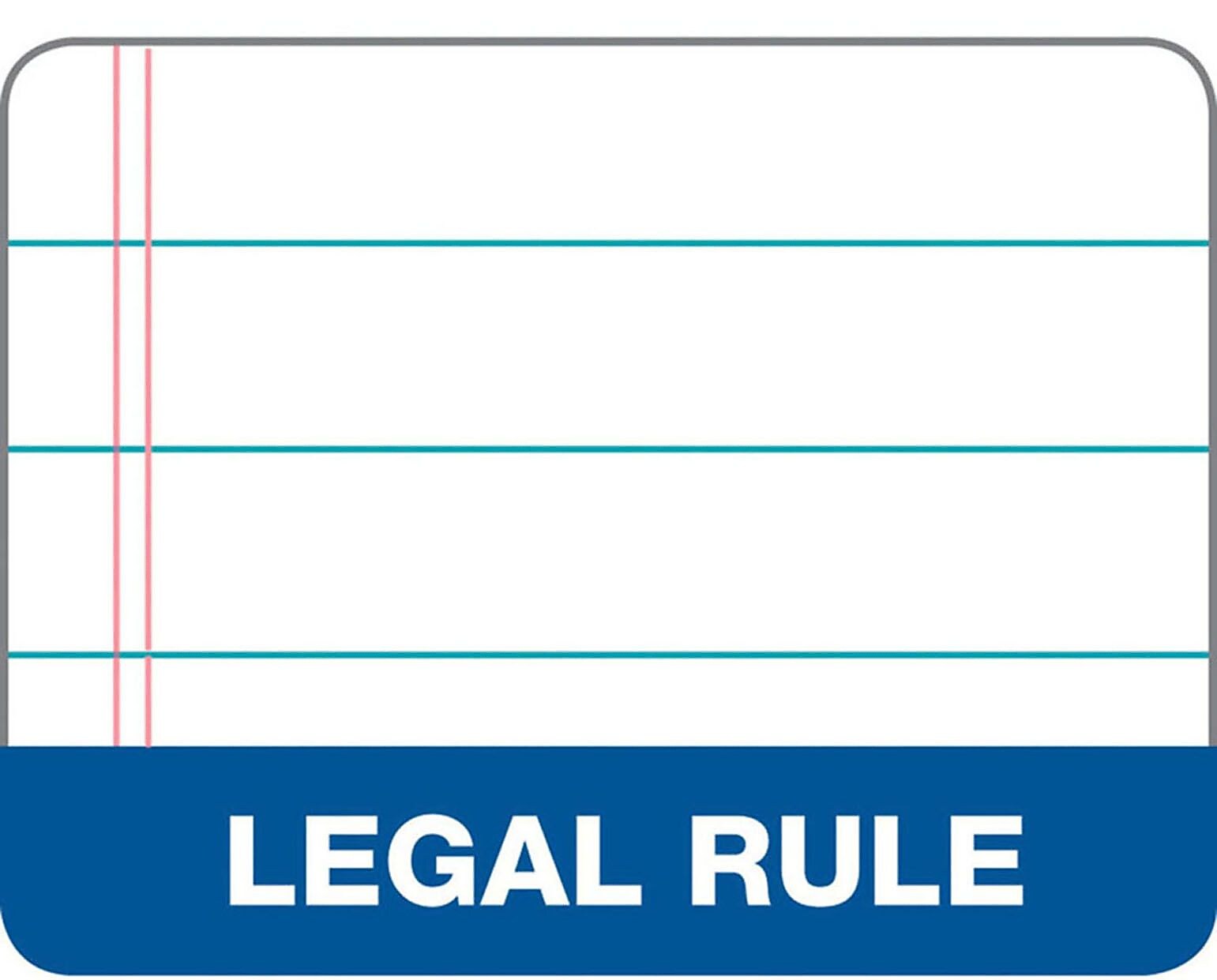 TOPS Legal Notepads, 8.5" x 11", Wide, White, 50 Sheets/Pad, 12 Pads/Pack (7523)