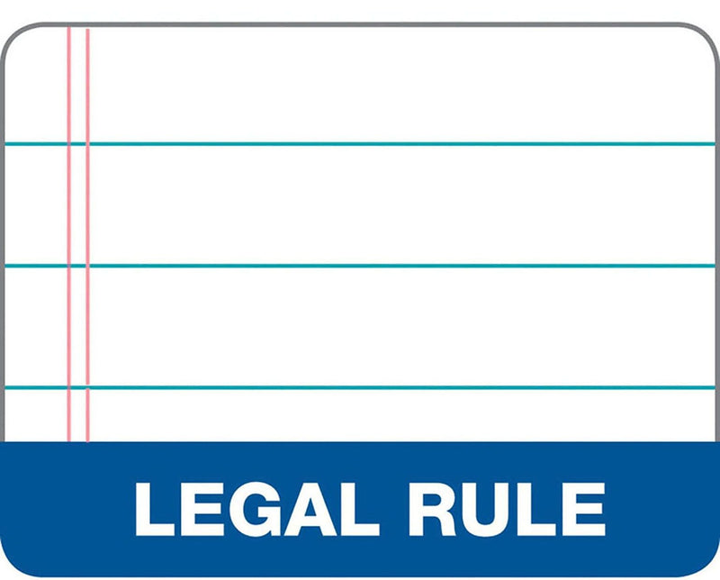 TOPS Legal Notepads, 8.5" x 11", Wide, White, 50 Sheets/Pad, 12 Pads/Pack (7523)