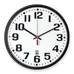 AbilityOne SKILCRAFT Selfset Wall Clock , with Hardware , 12 in. Diameter , BK Body-WH Face (SPRCH41294)