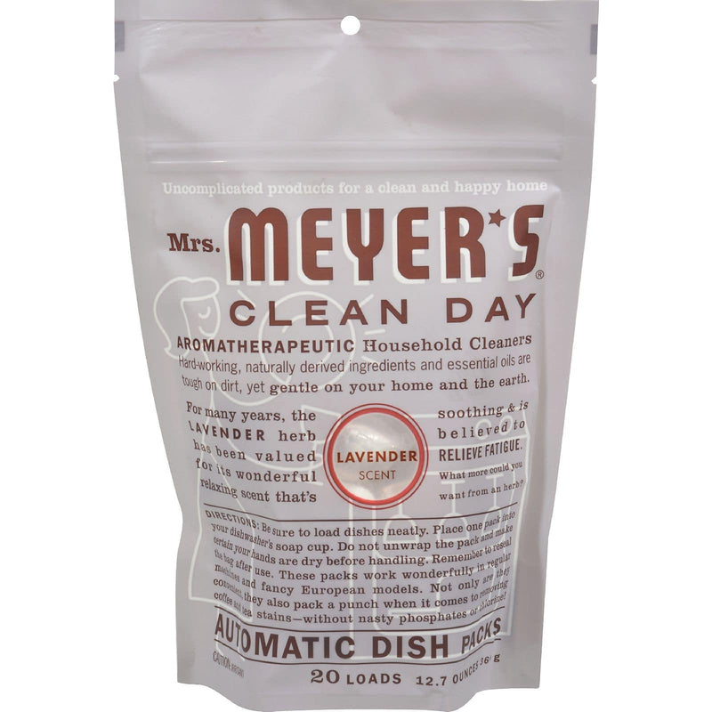 Mrs. Meyer's Automatic Dishwasher Detergent Packs, Lavender, 20 Pacs, 6/Pack (SJN306685)