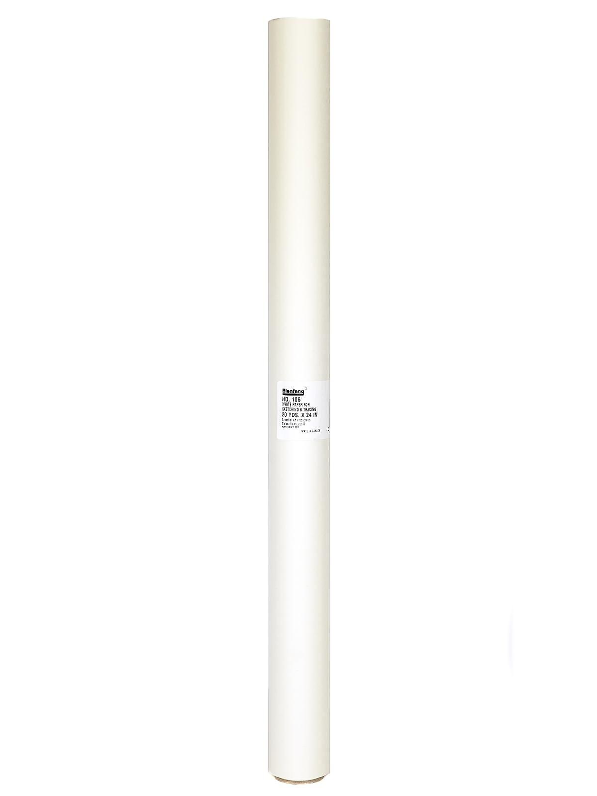 Bienfang No. 106 White Paper Roll, 24" x 20 yds., White (340123)