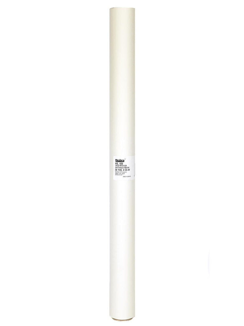 Bienfang No. 106 White Paper Roll, 24" x 20 yds., White (340123)