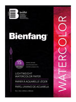 Bienfang Aquademic Watercolor Pads 9" x 12", 15 Sheets/Pad, Pack of 4 (4PK-R285621)