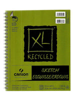 Canson XL Recycled 9" x 12" Wire Bound Sketch Pad, 100 Sheets/Pad, 3/Pack (52843-PK3)