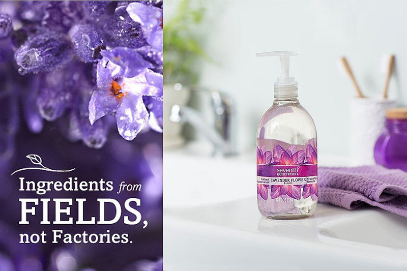 Natural Hand Wash, Lavender Flower & Mint, 12oz, 8/Carton (SEV22926CT)