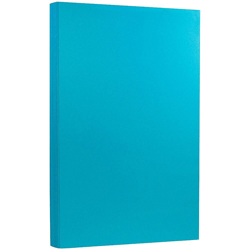 JAM Paper 65 lb. Cardstock Paper, 8.5" x 14", Brite Hue Blue, 50 Sheets/Pack (16730932)