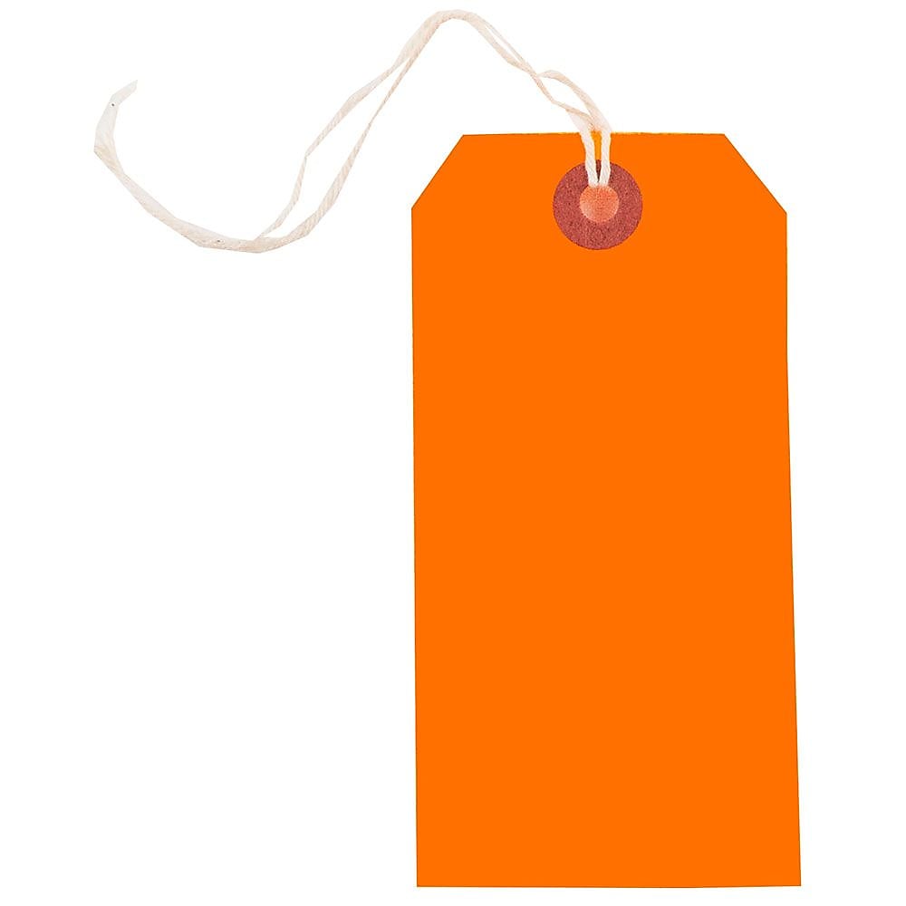 JAM Paper Gift Tags, Neon Orange, 10/Pack (91931039)