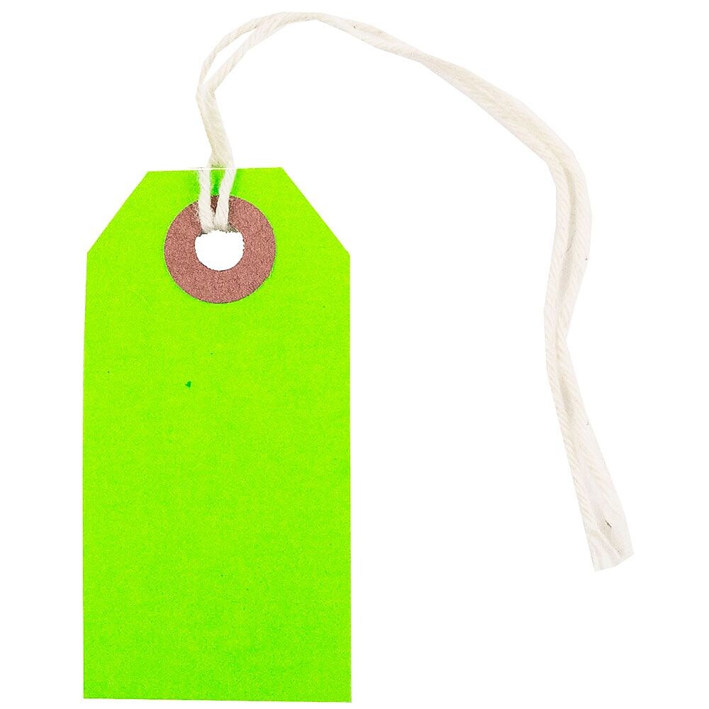 JAM Paper Gift Tags, Neon Green, 100/Pack (91931047B)