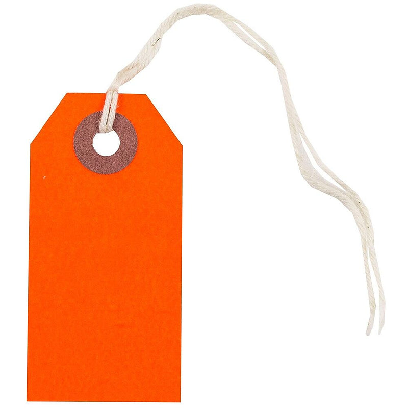 JAM Paper Gift Tags, Neon Red, 10/Pack (91931048)