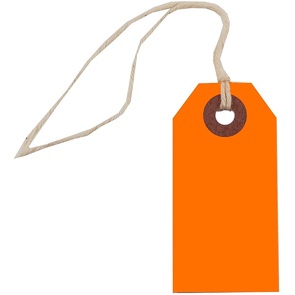 JAM Paper Gift Tags, Neon Orange, 100/Pack (91931049B)