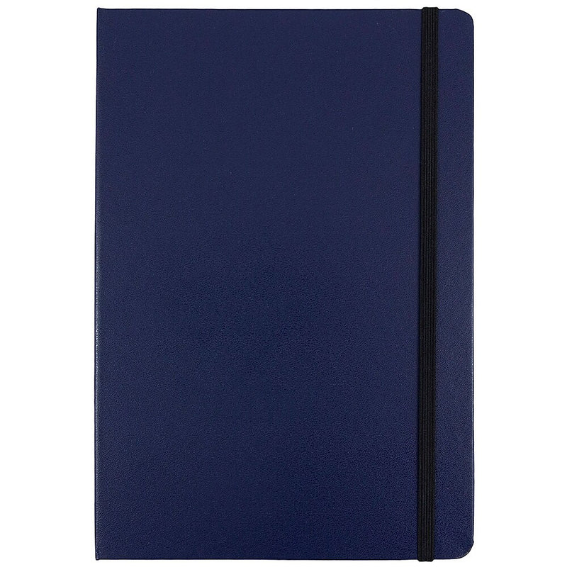 JAM Paper Hardcover Journal, 5.88" x 8.5", Narrow Ruled, Blue, 200 Pages (340526607)