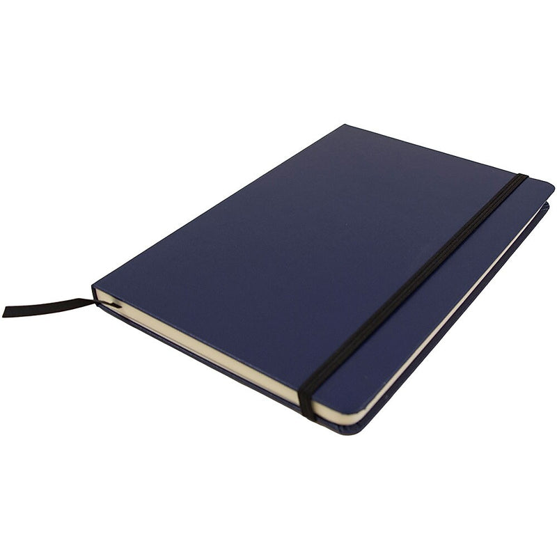 JAM Paper Hardcover Journal, 5.88" x 8.5", Narrow Ruled, Blue, 200 Pages (340526607)
