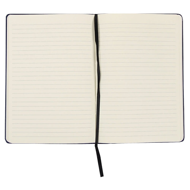 JAM Paper Hardcover Journal, 5.88" x 8.5", Narrow Ruled, Blue, 200 Pages (340526607)