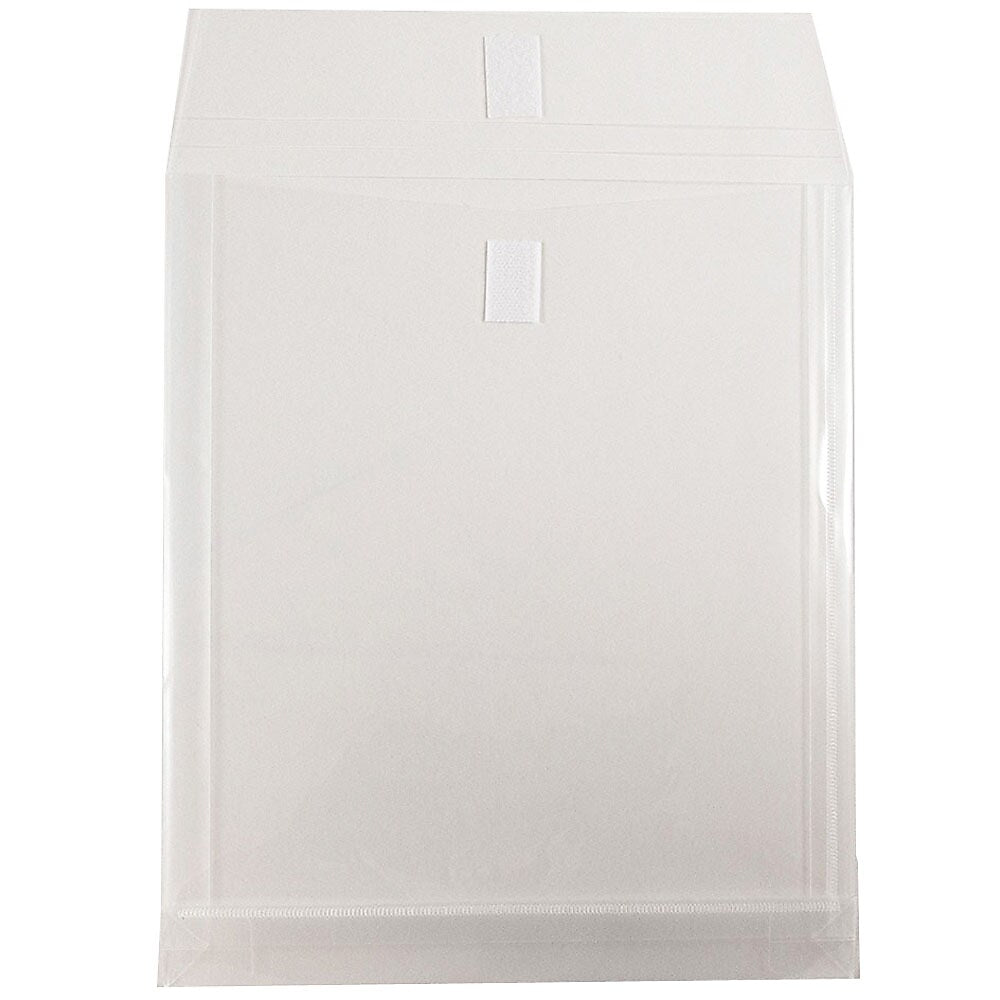 JAM Paper Plastic Document File, Letter, Clear, 12/Pack (118V1CL)