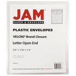 JAM Paper Plastic Document File, Letter, Clear, 12/Pack (118V1CL)