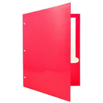 JAM Paper Laminated Glossy 3 Hole Punch Two-Pocket Folders, Fuchsia Hot Pink, 100/Box (385GHPFUB)