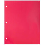 JAM Paper Laminated Glossy 3 Hole Punch Two-Pocket Folders, Fuchsia Hot Pink, 100/Box (385GHPFUB)