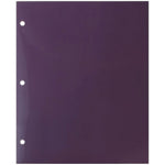 JAM Paper Laminated Glossy 3 Hole Punch Two-Pocket Folders, Purple, 6/Pack (385GHPPUA)