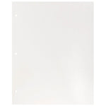 JAM Paper Laminated Glossy 3 Hole Punch Two-Pocket Folders, White, 100/Box (385GHPWHB)