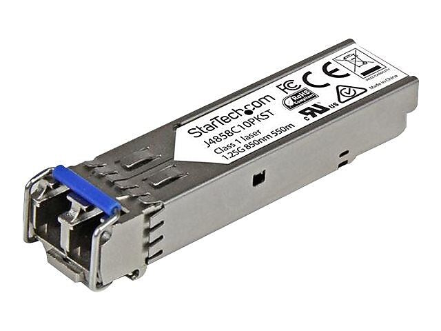 StarTech® LC Duplex 1000Base-SX SFP Network Transceiver Module, Silver, 10/Pack (J4858C10PKST)
