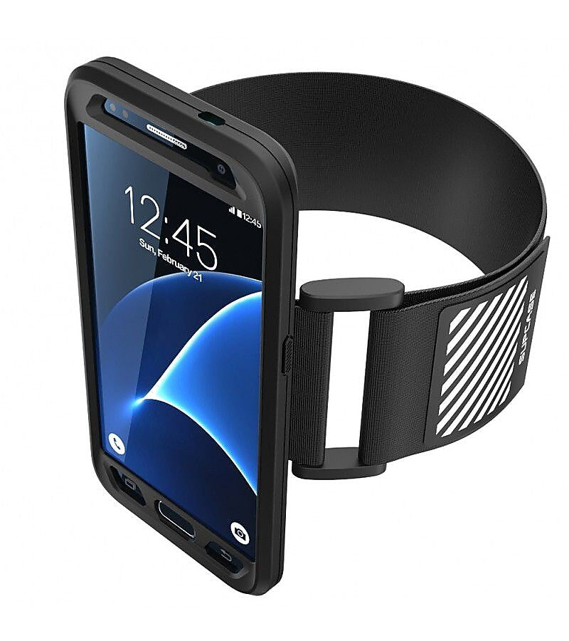 SUPCASE Easy Fitting Sport Armband and Flexible Case Combo for Samsung Galaxy S7 - Black
