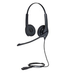 Jabra BIZ 1500-Duo Noise Canceling Stereo Headset, Over-The-Head, Black (1519-0157)