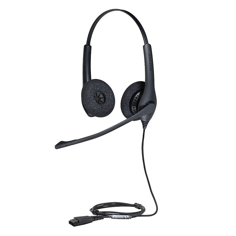 Jabra BIZ 1500-Duo Noise Canceling Stereo Headset, Over-The-Head, Black (1519-0157)
