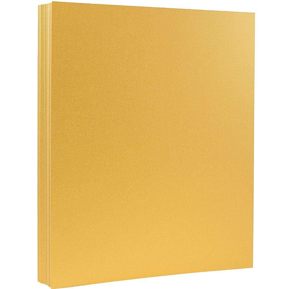 JAM Paper 110 lb. Cardstock Paper, 8.5" x 11", Gold Stardream, 50 Sheets/Pack (173SD8511GO285)