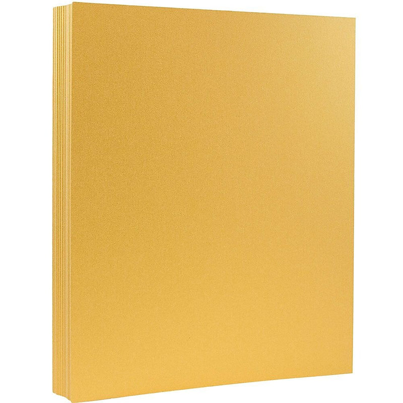 JAM Paper 110 lb. Cardstock Paper, 8.5" x 11", Gold Stardream, 50 Sheets/Pack (173SD8511GO285)