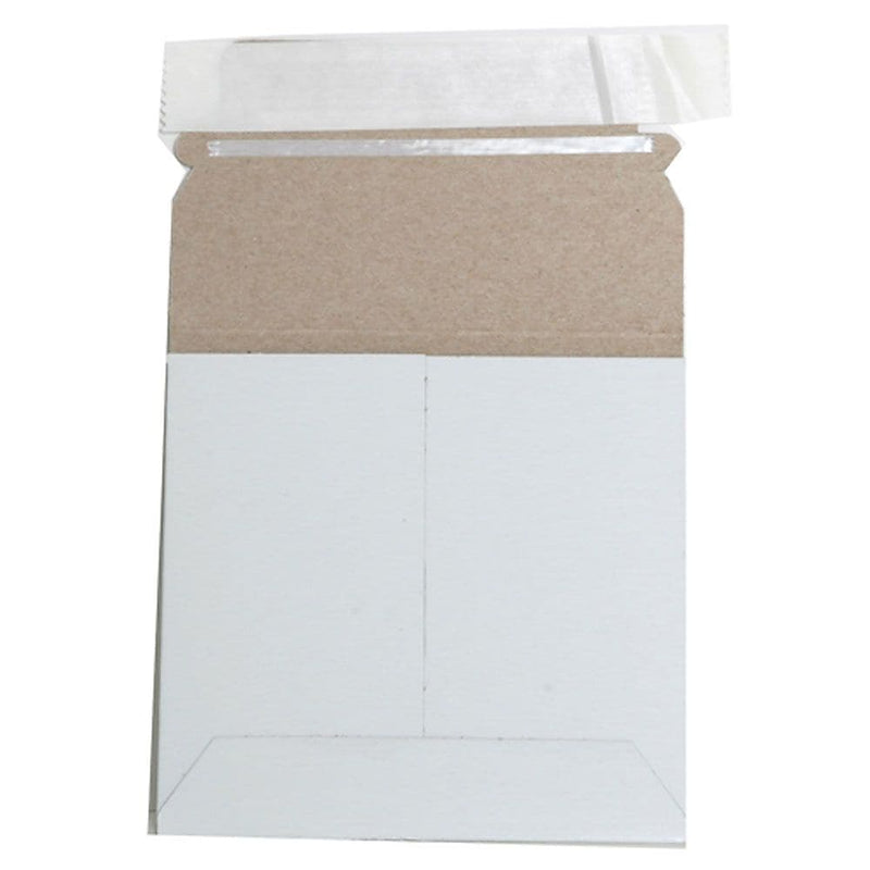 JAM Paper® Stay-Flat Photo Mailer Stiff Envelopes with Self-Adhesive Closure, 6 x 6, White, 6 Rigid Mailers/Pack (73286B)